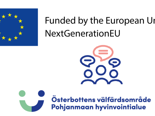 eu-logo, pohjanmaan hyvinvointialueen logo