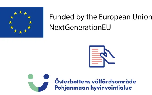 Pohjanmaan hyvinvointialueen ja Euroopan unioinin logo