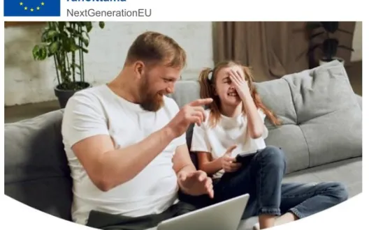 EU-lippu - Euroopan unionin rahoittama NextGenerationEU