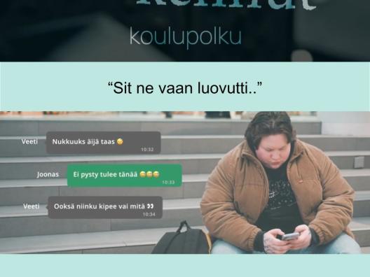 Joonaksen katkennut koulupolku-videon mainoskuva