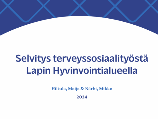 Selvitys terveyssosiaalityöstä, kansikuva