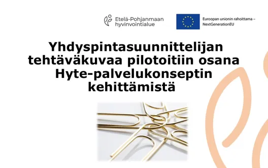 Otsikkoteksti ja kuva yhteen tarttuneista glemmareista