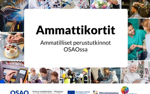 Ammattikortit. Ammatilliset perustutkinnot OSAOssa