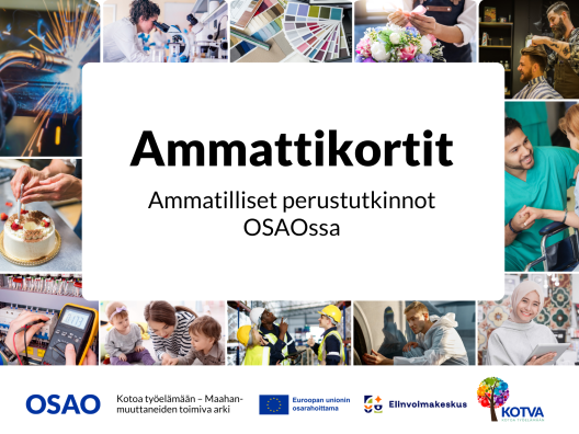 Ammattikortit. Ammatilliset perustutkinnot OSAOssa