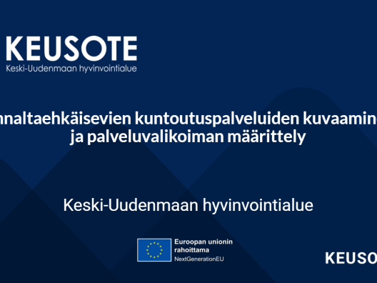 Otsikko: Ennaltaehkäisevien kuntoutuspalveluiden kuvaaminen ja palveluvalikoiman määrittely​