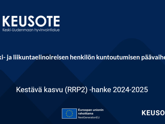 Otsikkokuva, jossa rahoittajan eli Euroopan unionin logo.