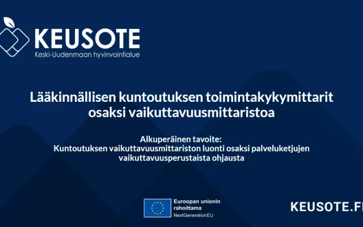 Otsikkodia: Lääkinnällisen kuntoutuksen toimintakykymittarit osaksi vaikuttavuusmittaristoa