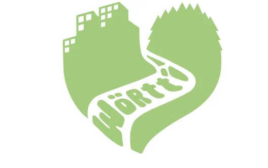 Wörtin vihreä sydänlogo, jonka alla Euroopan unionin osarahoittama -logo