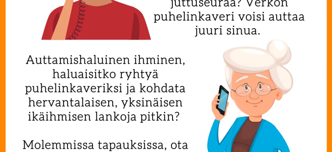Puhelinkaveritoiminta hervantalaisille yli 65-vuotiaille