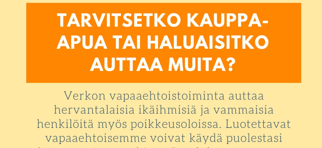 Kauppa-apua hervantalaisille ikäihmisille