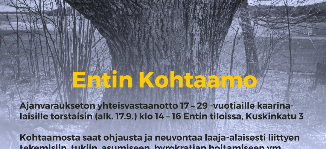 Entin Kohtaamo neuvoo ja opastaa 17-29-vuotiaita