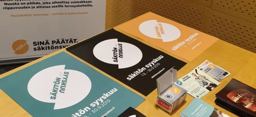 Säkitön syyskuu – nuuskattomuuteen kannustava kampanja