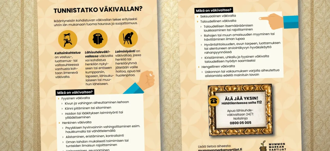 Mummonmarkat turvaan ja ikääntyneiden taloudellinen hyväksikäyttö historiaan