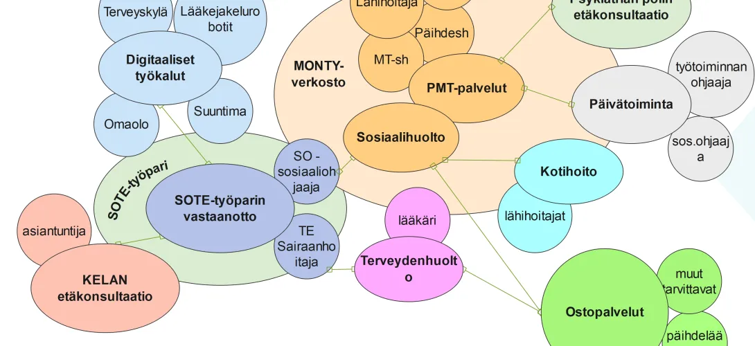 Päihde- ja mielenterveysasiakkaan monialainen palveluprosessikokonaisuus - CASE PENTTI