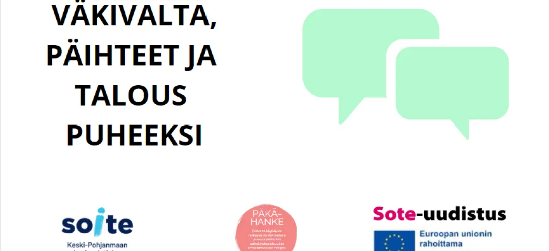 Väkivalta, päihteet ja talous puheeksi koulutuskokonaisuus Keski-Pohjanmaalla vuonna 2023