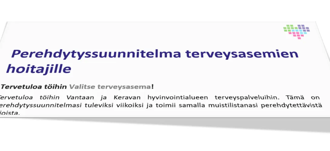 Perehdytyssuunnitelma terveysaseman hoitajille
