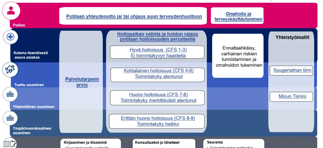 Suugeriatrisen hoidon toimintamalli Pirkanmaan hyvinvointialueella