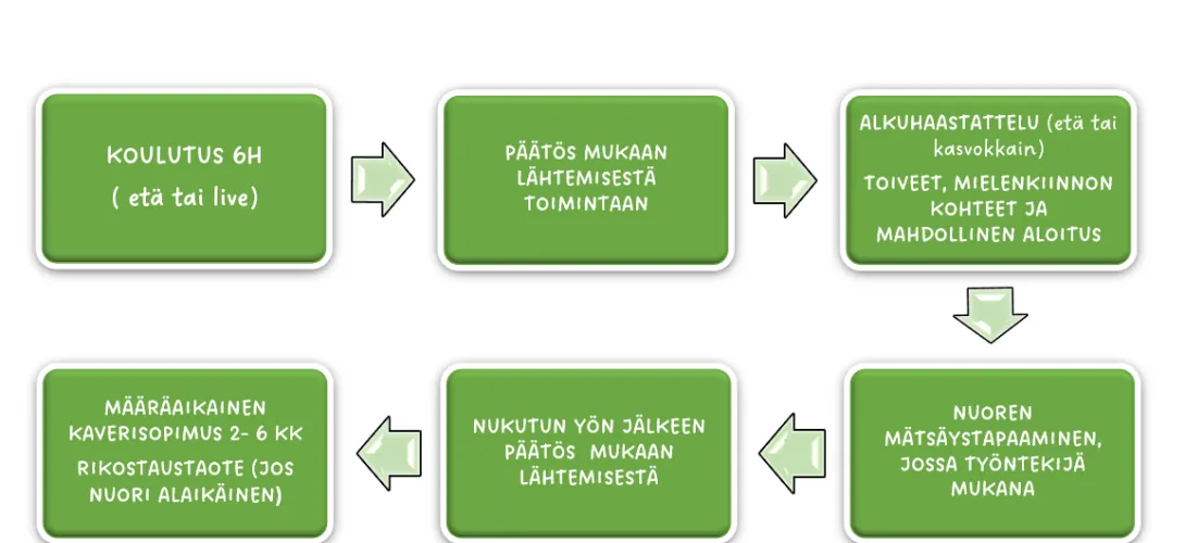 MEIJÄN KAVERI -toiminta nuorille mielenterveystoipujille