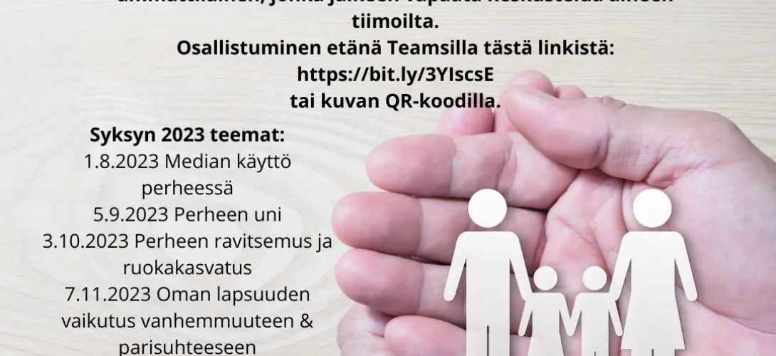 Paloko pärheet, kuormittaako arki? -keinoja ja tukea parempaan perhearkeen -vanhemmuuden tuen webinaarit osana Lapin perhekeskuskehittämistä
