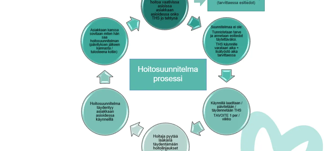 Terveys- ja hoitosuunnitelmien edistäminen sekä prosessi Kanta-Hämeen hyvinvointialueella