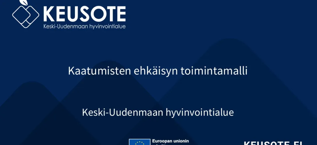 Kaatumisten ehkäisyn toimintamalli, Keski-Uudenmaan hyvinvointialue (RRP, P4, I1)