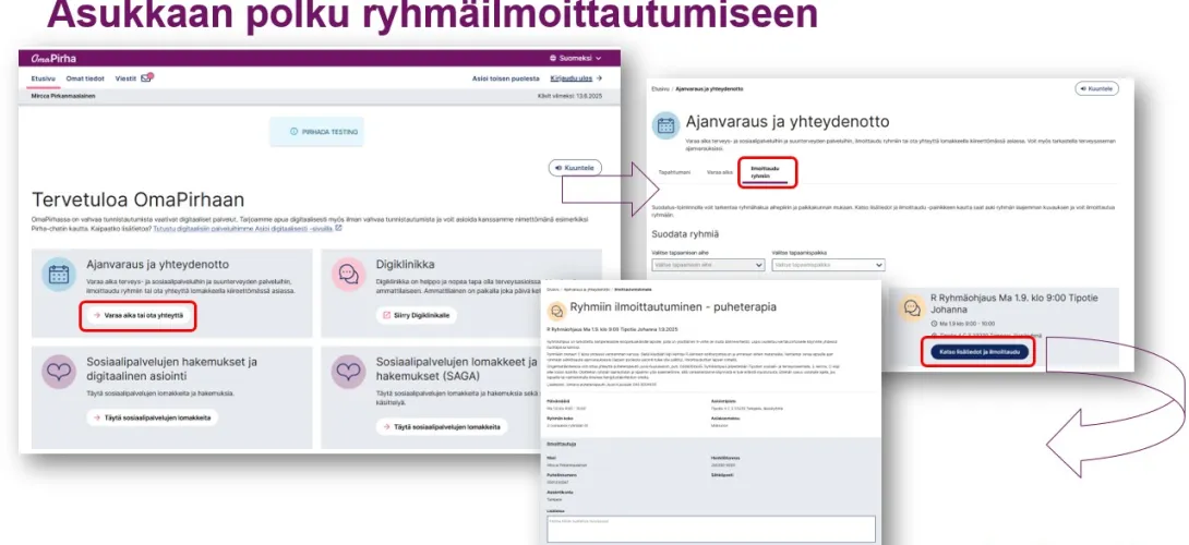 Digitaalinen ryhmäajanvaraus, Pirkanmaan hyvinvointialue (RRP, P4, I1)