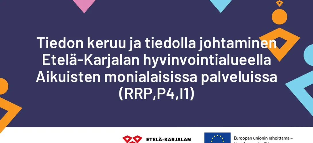 Tiedon keruu ja tiedolla johtaminen Etelä-Karjalan hyvinvointialueella Aikuisten monialaisissa palveluissa(RRP, P4, I1)