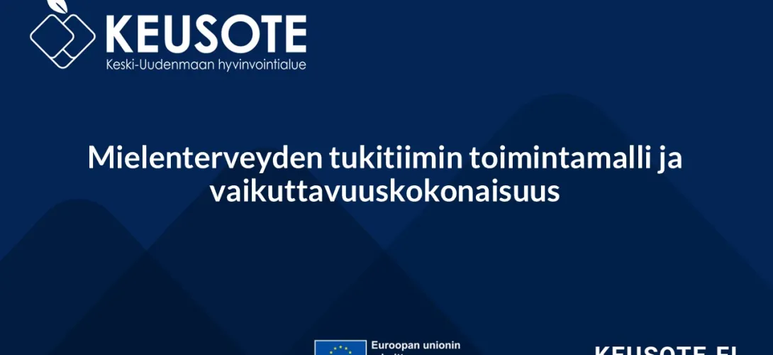 Mielenterveyden tukitiimin toimintamalli ja vaikuttavuuskokonaisuus, Keski-Uudenmaan hyvinvointialue, (RRP, P4, I1)