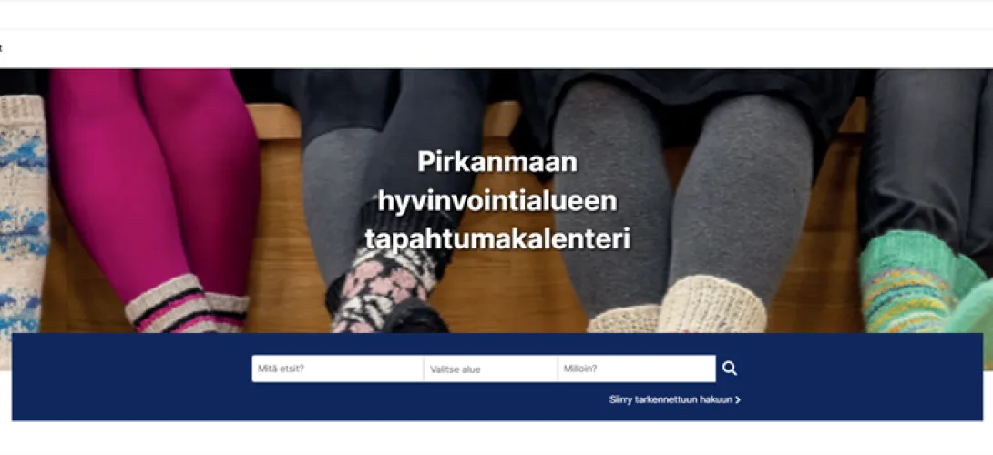 Pirkanmaan hyvinvointialueen tapahtumakalenteri, Pirkanmaan hyvinvointialue (RRP2, P4, I2)