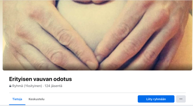 Kuvassa vertaistukiryhmän kansikuva Facebookista.