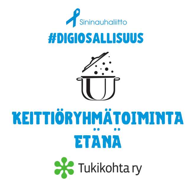 Kuvassa tekstit Sininauhaliitto