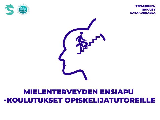 Kuvassa henkilö poistuu pään sisältä portaita pitkin ensiapulaukun kanssa.
