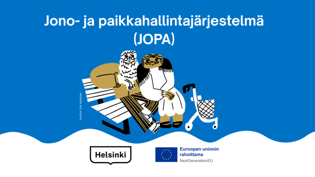 Piirroskuva ikääntynyt pariskunta.