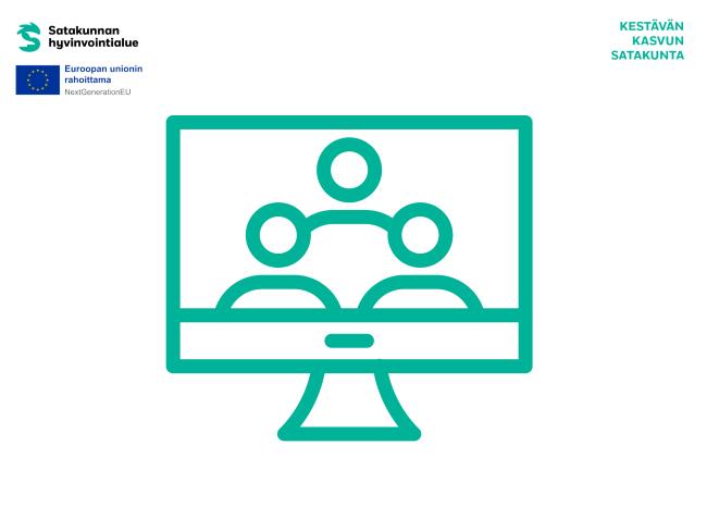 Näyttö jonka ruudulla on ihmisiä.