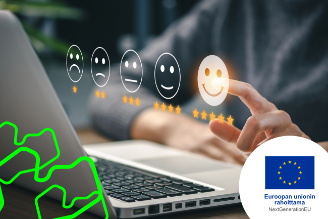 Asiakaspalaute ja hymiökuvat