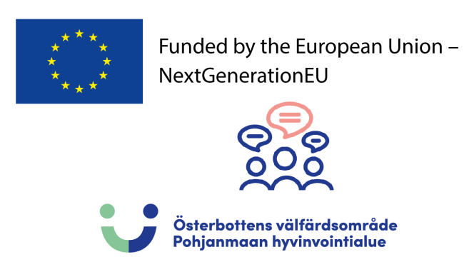 eu-logo, pohjanmaan hyvinvointialueen logo