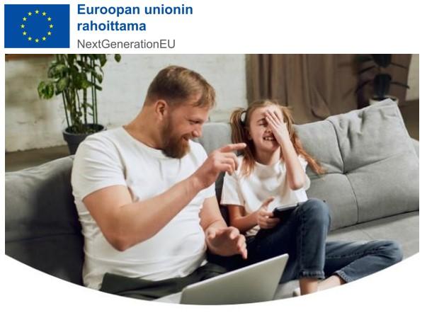 EU-lippu - Euroopan unionin rahoittama NextGenerationEU