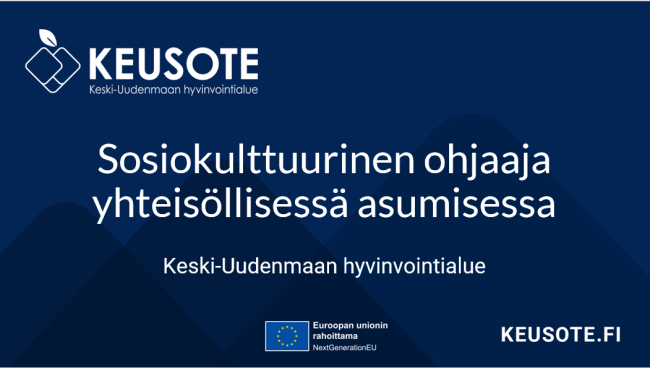Sosiokulttuurinen ohjaaja yhteisöllisessä asumisessa
