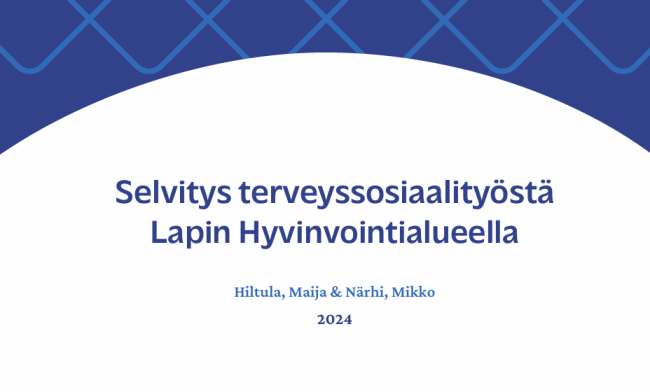 Selvitys terveyssosiaalityöstä, kansikuva