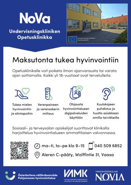 Opetusklinikan mainos