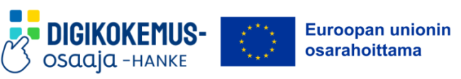 Digikokemusosaaja-hankkeen ja rahoittajan logot.