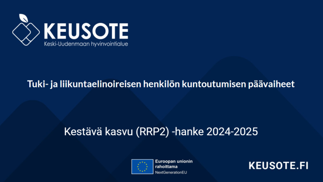 Otsikkokuva, jossa rahoittajan eli Euroopan unionin logo.